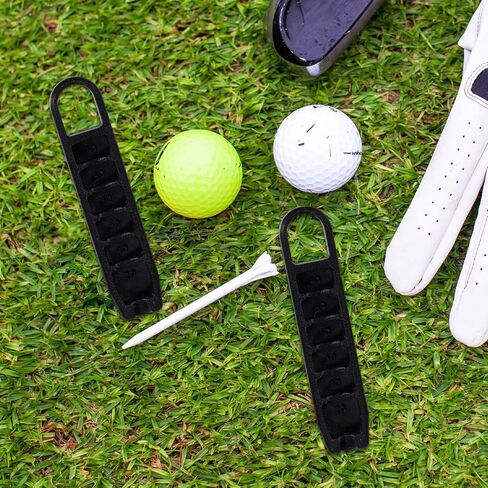 2PCS Golf Tee Leaduster ، 6 إعدادات دقة قابلة للتعديل جولف تي شيرت أدوات الارتفاع لرقص لملحقات التدريب المتساقطة (أسود) in Saudi Arabia