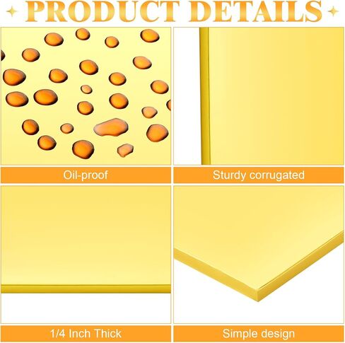 12 Pcs Half Sheet Rectangle Cake Drum Board Greaseproof Rectangle Cake Boards 1/4 Inch Thick Foil Corrugated Plate Drum Base for Desserts Display(14 x 19 Inch,White) in Saudi Arabia