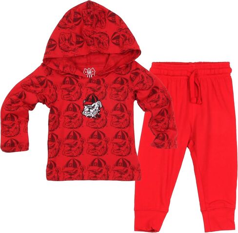 Wes and Willy Infant and Toddler College All Over Team Logo Hooded Long Sleeve T-Shirt and Pant Set in Saudi Arabia