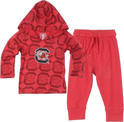 Wes and Willy Infant and Toddler College All Over Team Logo Hooded Long Sleeve T-Shirt and Pant Set in Saudi Arabia
