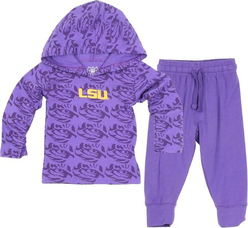 Wes and Willy Infant and Toddler College All Over Team Logo Hooded Long Sleeve T-Shirt and Pant Set in Saudi Arabia