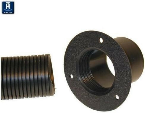 T -H Marine Outboard Tharging Hose & Flange Kit - 2 "شفة تزوير وحماية خرطوم بحرية 4 '، تصميم مقاوم للونك ، تركيب مرن لصيانة القوارب وحلول التزوير المخصصة - الأسود in Saudi Arabia