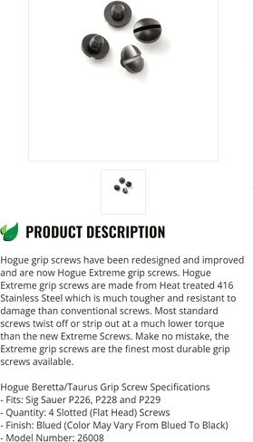 سلسلة Hogue Extreme Series Sig Sauer P226/P228/P229 مسامير قبضة (X4) رأس محاصرة - 26008 in Saudi Arabia