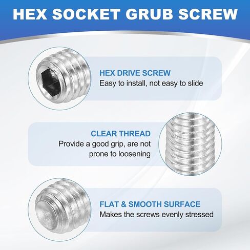 patikil 30 pcs hex socket grub screw ، m8x18mm point point grub brold 304 مقبس رأس الفولاذ المقاوم للصدأ in Saudi Arabia