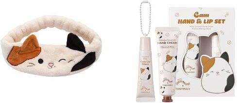 Tysysly X Squishmallows Cam Cat Plush Beadband للعناية بالبشرة والمكياج ، وملحق الشعر الناعم والمريح لغسل الوجه ، وتطبيق الماكياج ، والاسترخاء ، لطيف ، ممتع ، ولطيف على الشعر in Kuwait