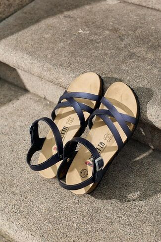 Zanetta Cuenca Orthopedic Cork Wedge Wedge for Women - Pressure Relating Cutheded Foots ، ودعم القوس لصحة القدم وشرائح مسجلة من جلد الغزال الممتازة in Kuwait