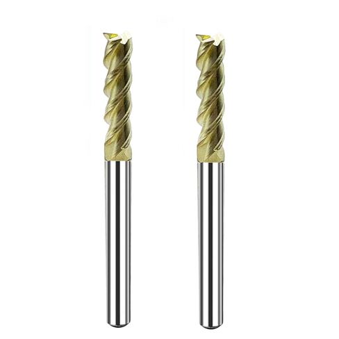 Solid Carbide Square End Mill for Aluminum 3/4inch 3 Flutes Aluminum Flat End Mill Bits Sets for Milling Copper,Wood,Plastic(3/4 in-Long) in Kuwait