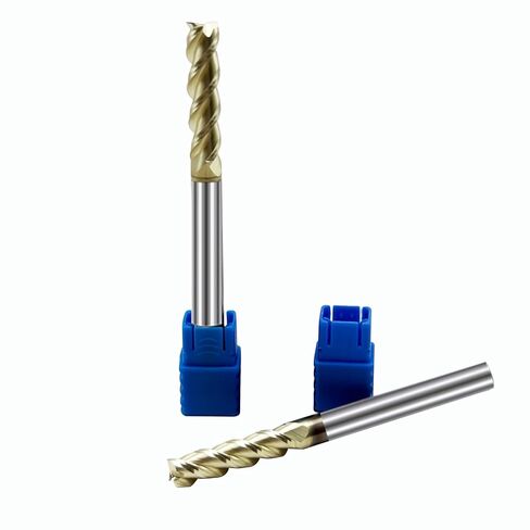 Solid Carbide Square End Mill for Aluminum 3/4inch 3 Flutes Aluminum Flat End Mill Bits Sets for Milling Copper,Wood,Plastic(3/4 in-Long) in Kuwait