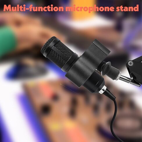 Stage Mic Clip Holder Adjustable Microphone Holder 1 Pack Large Microphone Clip Cordless Mics Clips with Outer Diameter Range 1.26" from 2.68" for Church and Studio in Saudi Arabia