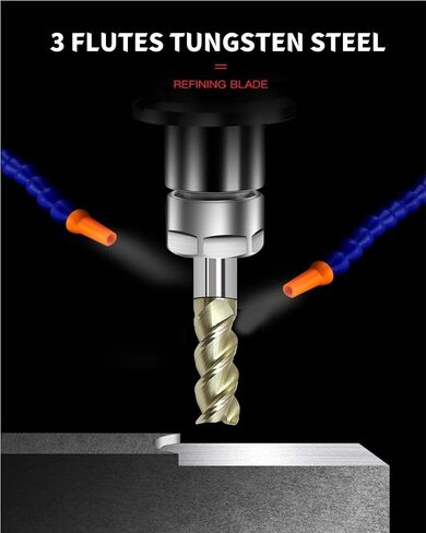 Solid Carbide Square End Mill for Aluminum 3/4inch 3 Flutes Aluminum Flat End Mill Bits Sets for Milling Copper,Wood,Plastic(3/4 in-Long) in Kuwait
