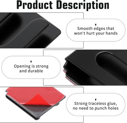 4Pcs Black Radio Microphone Hanger with Adhesive Back, CB Microphone Holder Metal Car Mic Hanger for Cars Vehicles Homes Offices (36 x 30 x 9 mm) in Saudi Arabia