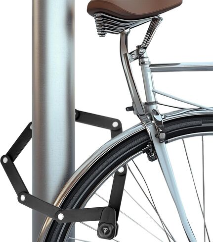 Heavy Duty Anti-Theft Folding Bike Lock, Combination Fold Chain Lock for Bicycle Scooter Motorcycle, 0.8 Inches Wide 0.3 Inches Thick Alloy Steel, Anti-Pinch, Anti-Crush, Anti-Saw, 110 cm in Saudi Arabia