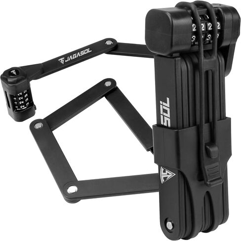 Heavy Duty Anti-Theft Folding Bike Lock, Combination Fold Chain Lock for Bicycle Scooter Motorcycle, 0.8 Inches Wide 0.3 Inches Thick Alloy Steel, Anti-Pinch, Anti-Crush, Anti-Saw, 110 cm in Saudi Arabia