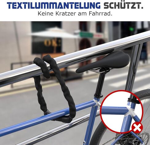Bike Lock, 5 Digit Combination Anti-Theft Bicycle Locks-2.95 Feet * 6mm High Security Resettable Bike Chain Lock, for Bicycle, Road Bikes, Scooter, Motorcycle, Door in Saudi Arabia