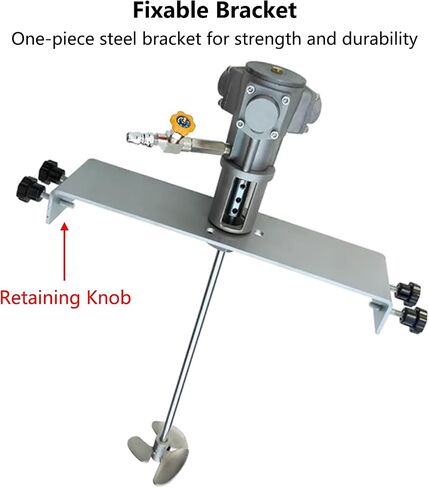5 Gallon Pneumatic Mixer with Adjustable Bracket – Ideal for Paint, Coatings, and Viscous Liquids Like Ink – Durable, Efficient, and Easy to Use in Saudi Arabia