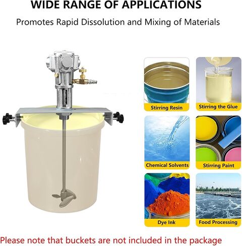 5 Gallon Pneumatic Mixer with Adjustable Bracket – Ideal for Paint, Coatings, and Viscous Liquids Like Ink – Durable, Efficient, and Easy to Use in Saudi Arabia