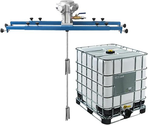 1HP خلاط الطلاء الهوائي لـ IBC و DRUM مفتوحًا ، و 40 سم من الفولاذ المقاوم للصدأ من الفولاذ المقاوم للصدأ والأعمدة ، وأداة خلط الطلاء الثقيلة ، ومثلير الطلاء الفعال للمحترفين in Saudi Arabia