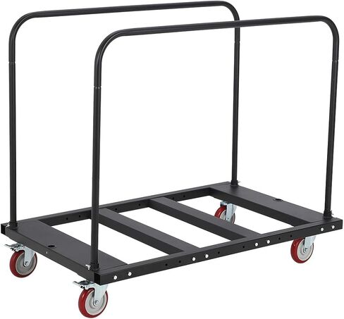 Folding Table Cart, 1800LBS Capacity Heavy Duty Steel Table Dolly with 5" PU Swivel Wheels, Adjustable Drywall Dolly Cart with Locking System for Party, Event, Hotel, Warehouse in Saudi Arabia