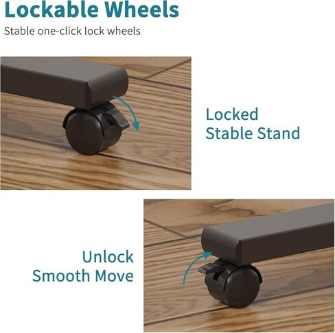 Laptop Desk Mobile Adjustable Height Bed Lap Laptop Stand for Couch Rolling Computer Desk, Movable Desk with Wheels Portable Table for Hospital and Home Use in Saudi Arabia