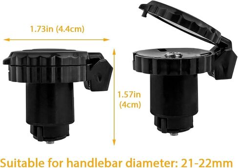 2 Pcs Mini Bar End Bike Mirrors, 360 Degree Adjustable Bicycle Rear View Mirror, HD Glass Convex Lens, Black in Saudi Arabia