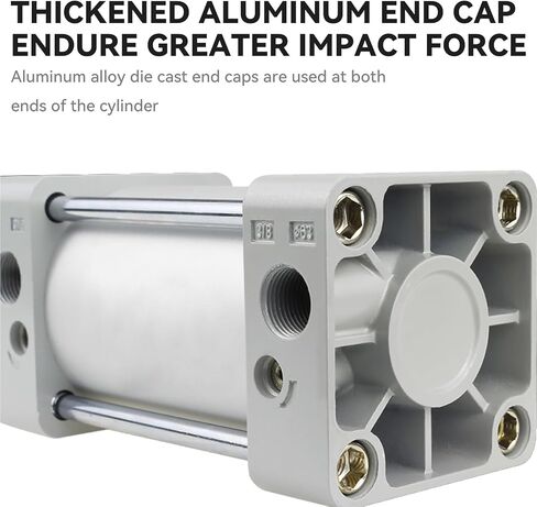 Aluminum Alloy Pneumatic Air Cylinder Bore:4 inch(100 mm), Stroke:10 inch (250 mm),Screwed Piston Rod Dual Action Large Thrust SC100X250 in Kuwait
