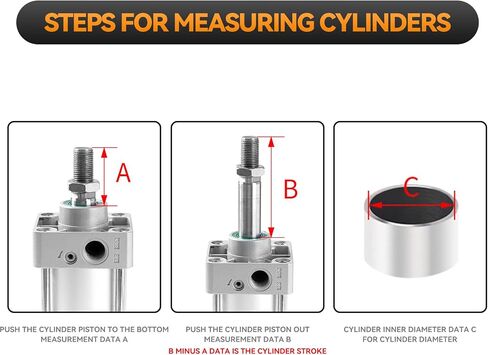 Aluminum Alloy Pneumatic Air Cylinder Bore:4 inch(100 mm), Stroke:10 inch (250 mm),Screwed Piston Rod Dual Action Large Thrust SC100X250 in Kuwait
