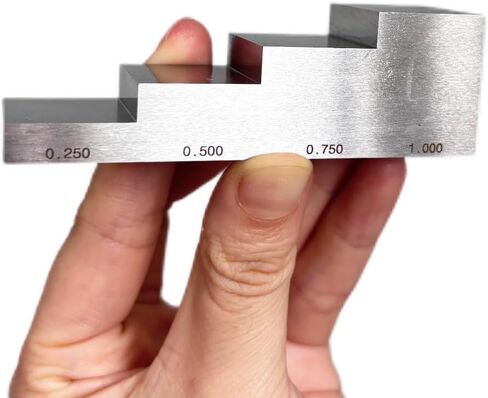 304 Stainless Steel Test Calibration Block 4 Step 0.25mm 0.5mm 0.75mm 1mm for Thickness and Linearity Calibration for Ultrasonic Thickness Gauge in NDT Testing in Saudi Arabia