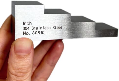 304 Stainless Steel Test Calibration Block 4 Step 0.25mm 0.5mm 0.75mm 1mm for Thickness and Linearity Calibration for Ultrasonic Thickness Gauge in NDT Testing in Saudi Arabia