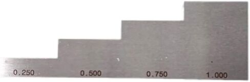304 Stainless Steel Test Calibration Block 4 Step 0.25mm 0.5mm 0.75mm 1mm for Thickness and Linearity Calibration for Ultrasonic Thickness Gauge in NDT Testing in Saudi Arabia