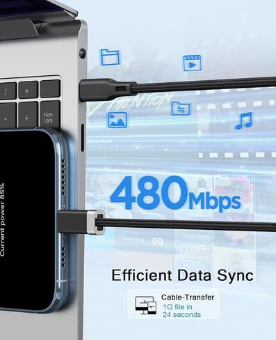 StayCable USB A to Lightning Cable, Anti-Drop Lightning Cable with Magnetic Keeper 5ft,Fast Charging Data Braided Cord Management Organizer Compatible for iPhone 14/13/12/11 Original Design in Kuwait