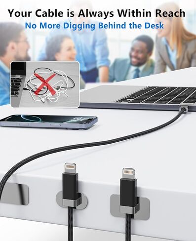 StayCable USB A to Lightning Cable, Anti-Drop Lightning Cable with Magnetic Keeper 5ft,Fast Charging Data Braided Cord Management Organizer Compatible for iPhone 14/13/12/11 Original Design in Kuwait