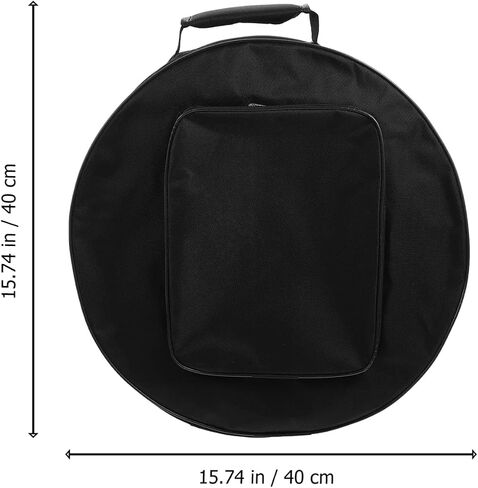 Snare Drum Bag Portable Oxford Cloth Drum Case Dumb Drum Practice Pad Backpack Carrier Thickened Snare Drum Storage Bag with Pocket for 13/14 inch Black in Saudi Arabia