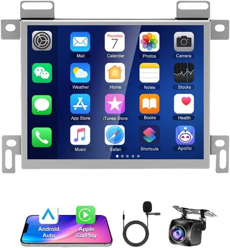 8.4 inch Android 14 Stereo Radio for Dodge Challenger Charger 2015 2016 2017 2018 2019 2020 2021 IPS Touch Screen Car Audio with Carplay Android Auto/WiFi/GPS AHD Camera Microphone MIC [2+32G] in Saudi Arabia