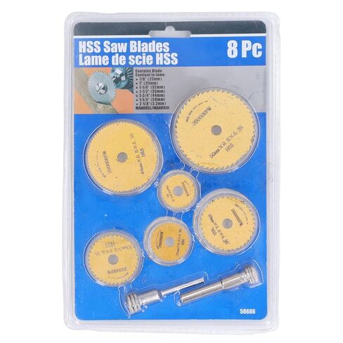 Fafeicy عالية السرعة الصلب الدائرية الشفرة 8pcs HSS قطع شفرات قطع للمعادن البلاستيكية الخشبية (الذهب) in Kuwait