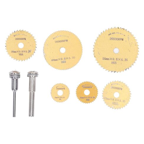 Fafeicy عالية السرعة الصلب الدائرية الشفرة 8pcs HSS قطع شفرات قطع للمعادن البلاستيكية الخشبية (الذهب) in Kuwait