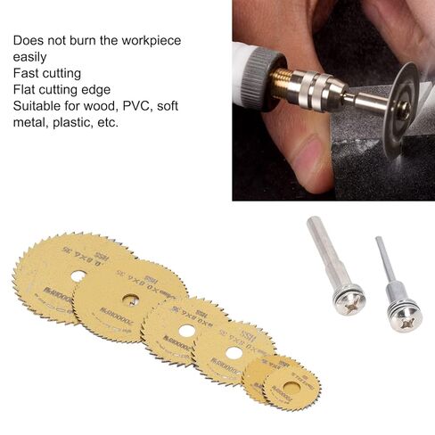 Fafeicy عالية السرعة الصلب الدائرية الشفرة 8pcs HSS قطع شفرات قطع للمعادن البلاستيكية الخشبية (الذهب) in Kuwait