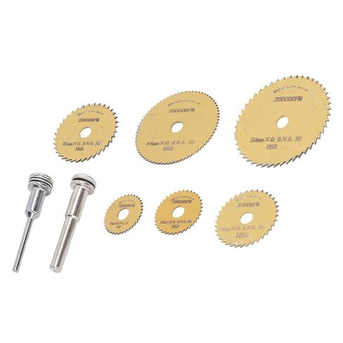 Fafeicy عالية السرعة الصلب الدائرية الشفرة 8pcs HSS قطع شفرات قطع للمعادن البلاستيكية الخشبية (الذهب) in Kuwait
