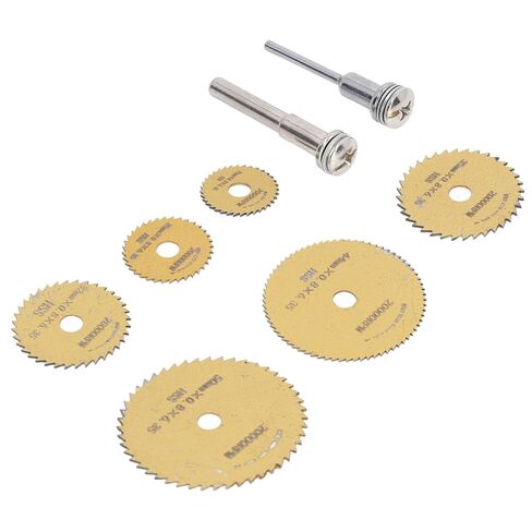 Fafeicy عالية السرعة الصلب الدائرية الشفرة 8pcs HSS قطع شفرات قطع للمعادن البلاستيكية الخشبية (الذهب) in Kuwait
