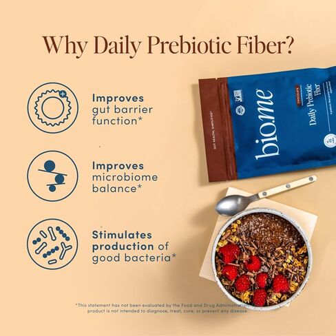 Bio.me Daily Prebiotic Fiber Supplement for Digestive Health and Gut Health - Unflavored Soluble Fiber Powder for Women & Men - Non-GMO, Gluten Free, Sugar Free, Vegan - 30 Servings in Kuwait