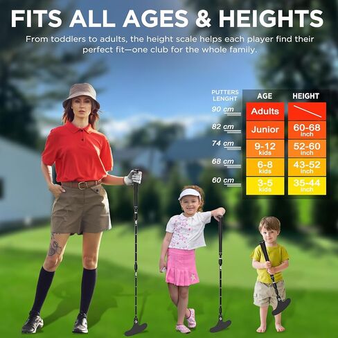 KINGTOP Adjustable Golf Putters for Men and Women, Right and Left Handed Two-Way Golf Putter Club for Kids | Teens | Adults, Putting Training Combo Pack with Putting Cup and Practice Foam Balls in Kuwait