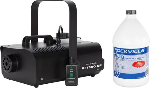 Audiosavings Bundle: (1) Eliminator ADJ VF1300 EP Portable Fog Machine Bundle with (1) Rockville RFJG Gallon Fog/Smoke Juice Fluid (2 Items) in Saudi Arabia