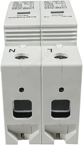 جهاز arrester C40-2P 20KA ~ 40KA ~ 275V 385V 420V AC SPD House Surge Protector Detection Low-Voltage Arrester Device 1P+N Rightning Protection (الحجم: 275 فولت) in Kuwait