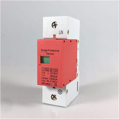 جهاز arrester B100-1P 80KA ~ 100KA ~ 275V 385V 420V AC SPD House SPRECTORTER STROUTROMER SPERTECTION DESTERCEDERDERGERTAGE ARRESTER 1P+N حماية Lightning (الحجم: 385 فولت) in Kuwait