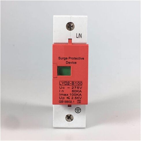 جهاز arrester B100-1P 80KA ~ 100KA ~ 275V 385V 420V AC SPD House SPRECTORTER STROUTROMER SPERTECTION DESTERCEDERDERGERTAGE ARRESTER 1P+N حماية Lightning (الحجم: 385 فولت) in Kuwait