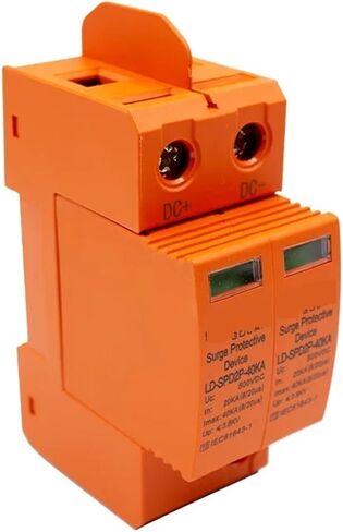 جهاز Arrester 2P DC 500V 1000V 20-40KA SPD House Risprotector Protector Detrester DIN DIN RAIN Rightning Protection (Color: 2p 1000V DC ، Size: 1 Piece) in Saudi Arabia