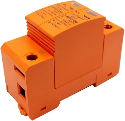 جهاز Arrester 2P DC 500V 1000V 20-40KA SPD House Risprotector Protector Detrester DIN DIN RAIN Rightning Protection (Color: 2p 1000V DC ، Size: 1 Piece) in Saudi Arabia