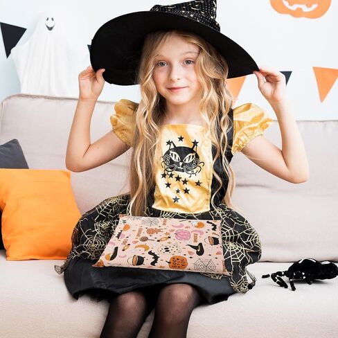 100Pcs Halloween Poly Mailers 10 x 13 Inch Pink Cartoon Spooky Pumpkin Spiderweb Packaging Bags Self Seal Mailing Envelope Bags for Small Business Clothing in Saudi Arabia