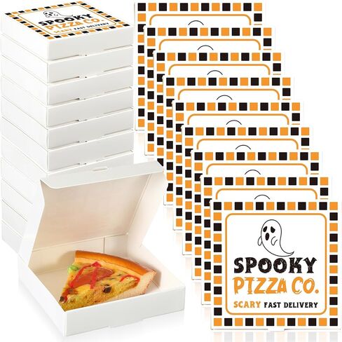 Honeydak 50 Pcs Wedding Mini Pizza Box Square Cardboard Pizza Box Small Cookie Boxes for Wedding Celebrations Party Favors(3.5 x 3.5 x 0.78 Inches) in Kuwait