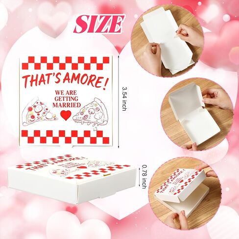 Honeydak 50 Pcs Wedding Mini Pizza Box Square Cardboard Pizza Box Small Cookie Boxes for Wedding Celebrations Party Favors(3.5 x 3.5 x 0.78 Inches) in Kuwait
