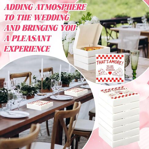 Honeydak 50 Pcs Wedding Mini Pizza Box Square Cardboard Pizza Box Small Cookie Boxes for Wedding Celebrations Party Favors(3.5 x 3.5 x 0.78 Inches) in Kuwait